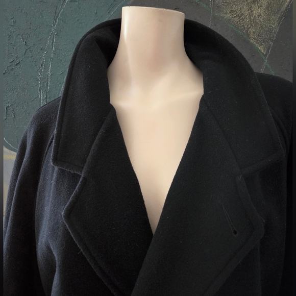 Double-breasted Belted Wool Trench Coat - Picture 5 of 14